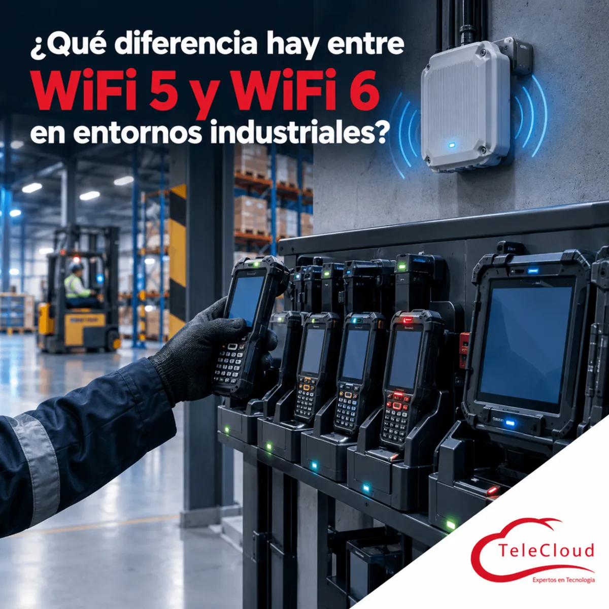 ¿Qué diferencia hay entre WiFi 5 y WiFi 6 en entornos industriales?